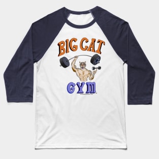 Big Cat Leopard Cartoony Baseball T-Shirt